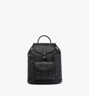 Batohy MCM Worldwide Aren Drawstring in Visetos Čierne | 653401-EUJ