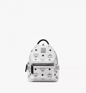 Batohy MCM Worldwide Stark Bebe Boo in Visetos Biele | 182539-NQY
