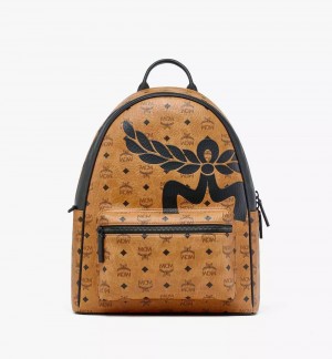 Batohy MCM Worldwide Stark in Mega Laurel Visetos Hnede | 358176-XKF