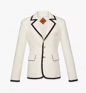 Bundy MCM Worldwide Bouclé Tailored Damske Biele | 781639-FIZ