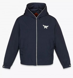 Bundy MCM Worldwide Laurel Logo Windbreaker in Recycled Nylon Damske Modre | 018523-FOB