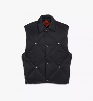 Bundy MCM Worldwide Studded Vest in Recycled Nylon Damske Čierne | 083962-LUW
