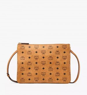 Clutch MCM Worldwide Pouch in Visetos Original Hnede | 217359-NOA