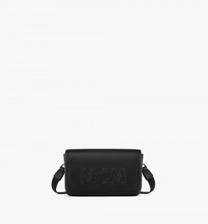 Crossbody Kabelka MCM Worldwide Aren Camera in Spanish Calf Kozene Čierne | 365420-GXF