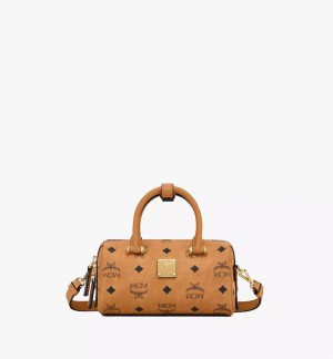 Crossbody Kabelka MCM Worldwide Boston in Visetos Original Hnede | 823679-EMP