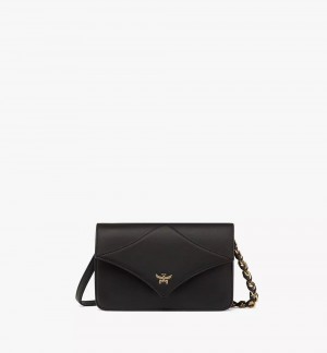 Crossbody Kabelka MCM Worldwide Diamond in Spanish Calf Kozene Čierne | 201839-EHL