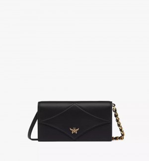 Crossbody Kabelka MCM Worldwide Diamond Chain in Spanish Calf Kozene Čierne | 236917-ESD