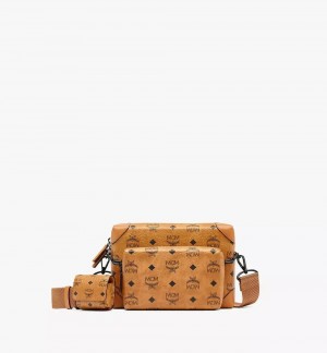 Crossbody Kabelka MCM Worldwide Klassik Multifunkčný in Visetos Hnede | 486907-CHQ