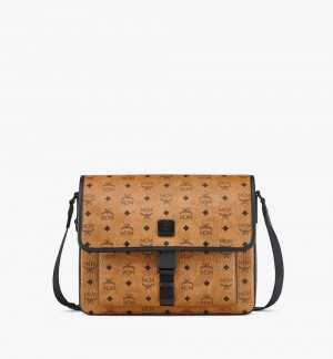 Crossbody Kabelka MCM Worldwide Klassik Messenger in Visetos Hnede | 287439-NPV