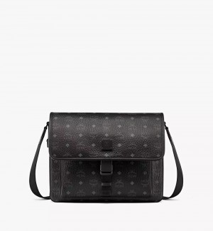 Crossbody Kabelka MCM Worldwide Klassik Messenger in Visetos Čierne | 143726-WID
