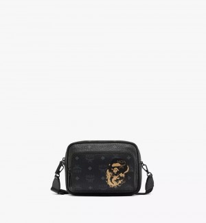 Crossbody Kabelka MCM Worldwide MCM x BAPE Aren in Visetos Čierne | 052689-XOJ