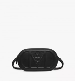 Crossbody Kabelka MCM Worldwide Mode Travia Pouch in Spanish Nappa Kozene Čierne | 162584-MPX