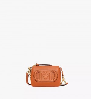 Crossbody Kabelka MCM Worldwide Mode Travia in Spanish Calf Kozene Hnede | 348269-FAI