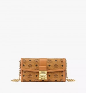 Crossbody Kabelka MCM Worldwide Tracy Chain in Visetos Hnede | 971368-CIU