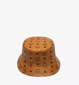 Klobuky MCM Worldwide Bucket in Visetos Damske Hnede | 675091-ZAV