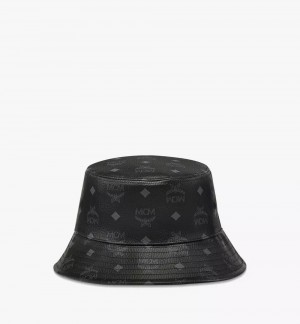 Klobuky MCM Worldwide Bucket in Visetos Damske Čierne | 147832-IKU