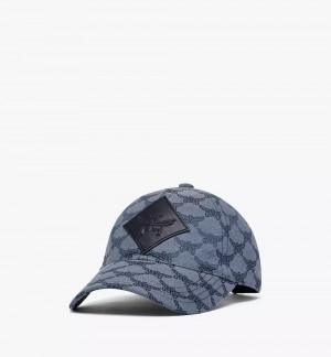 Klobuky MCM Worldwide Klasické in Lauretos Denim Jacquard Panske Modre | 185940-HQT