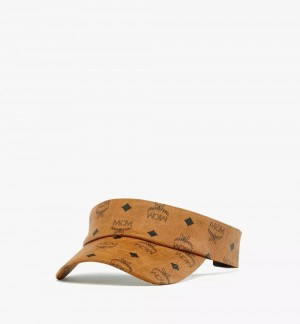 Klobuky MCM Worldwide Visor in Visetos Damske Hnede | 328694-XOT