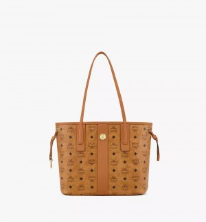 Nákupné Tašky MCM Worldwide Reversible Liz in Visetos Hnede | 952364-LAK