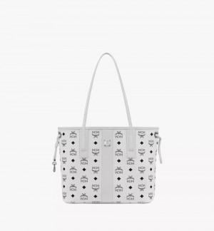 Nákupné Tašky MCM Worldwide Reversible Liz in Visetos Biele | 316095-QBH