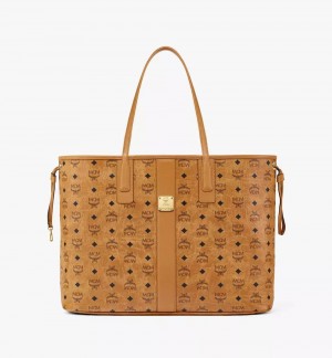 Nákupné Tašky MCM Worldwide Reversible Liz in Visetos Hnede | 692748-RCD