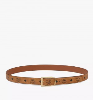 Opasky MCM Worldwide Aren Reversible 1.3” in Visetos Panske Hnede | 925076-VRC