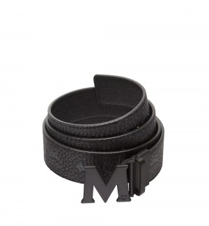 Opasky MCM Worldwide Claus M Reversible 1.75” in Visetos Panske Čierne | 912670-WMS