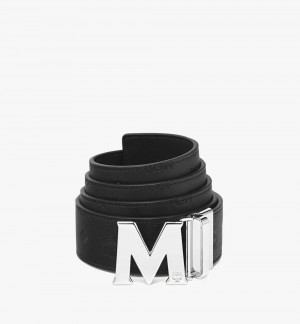 Opasky MCM Worldwide Claus M Reversible 1.75” in Embossed Monogram Kozene Panske Čierne | 167423-KWH