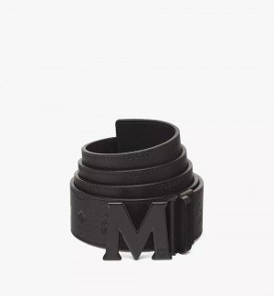 Opasky MCM Worldwide Claus M Reversible 1.75” in Embossed Monogram Kozene Panske Čierne | 235084-RGO