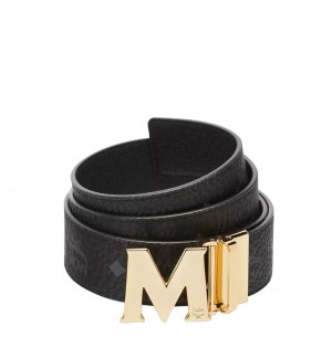 Opasky MCM Worldwide Claus M Reversible 1.75" in Visetos Panske Čierne | 682547-ECX