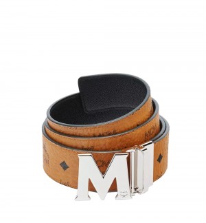 Opasky MCM Worldwide Claus M Reversible 1.75" in Visetos Panske Hnede | 267081-SLM