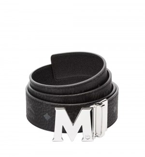 Opasky MCM Worldwide Claus M Reversible 1.75" in Visetos Panske Čierne | 924865-LDI
