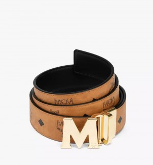 Opasky MCM Worldwide Claus M Reversible 1.5" in Visetos Panske Hnede | 840326-HRK