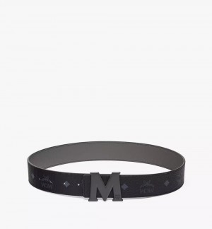 Opasky MCM Worldwide Claus Tonal M Reversible 1.5” Panske Čierne | 691743-OYH