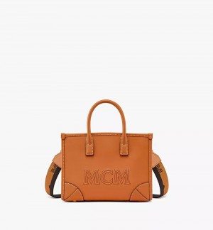 Prenosná Taška MCM Worldwide München in Spanish Calf Kozene Hnede | 937865-BOP