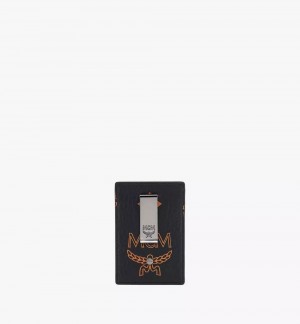 Puzdro Na Kartu MCM Worldwide Aren Money Clip in Maxi Visetos Čierne | 647198-VFG