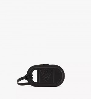 Puzdro Na Kartu MCM Worldwide Mode Travia Logo Holder in Spanish Nappa Kozene Čierne | 743568-VDI