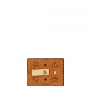 Puzdro Na Kartu MCM Worldwide Money Clip in Visetos Original Hnede | 926051-HDV