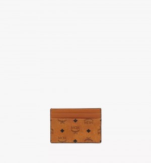Puzdro Na Kartu MCM Worldwide in Visetos Original Hnede | 635794-UOZ