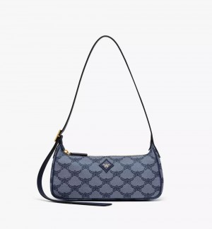 Taška Cez Rameno MCM Worldwide Himmel in Lauretos Jacquard Modre | 689752-XDE