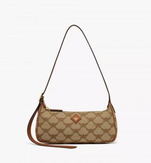 Taška Cez Rameno MCM Worldwide Himmel in Lauretos Jacquard Béžové | 904621-AYN