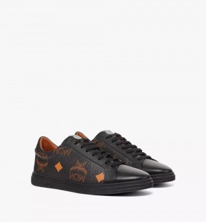 Tenisky MCM Worldwide Terrain Lo in Maxi Visetos Panske Čierne | 790486-SAQ