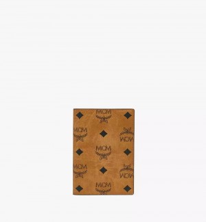 Velke Penazenky MCM Worldwide Ottomar Passport Holder in Visetos Hnede | 384259-VMI