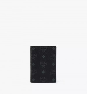 Velke Penazenky MCM Worldwide Ottomar Passport Holder in Visetos Čierne | 841609-QVE
