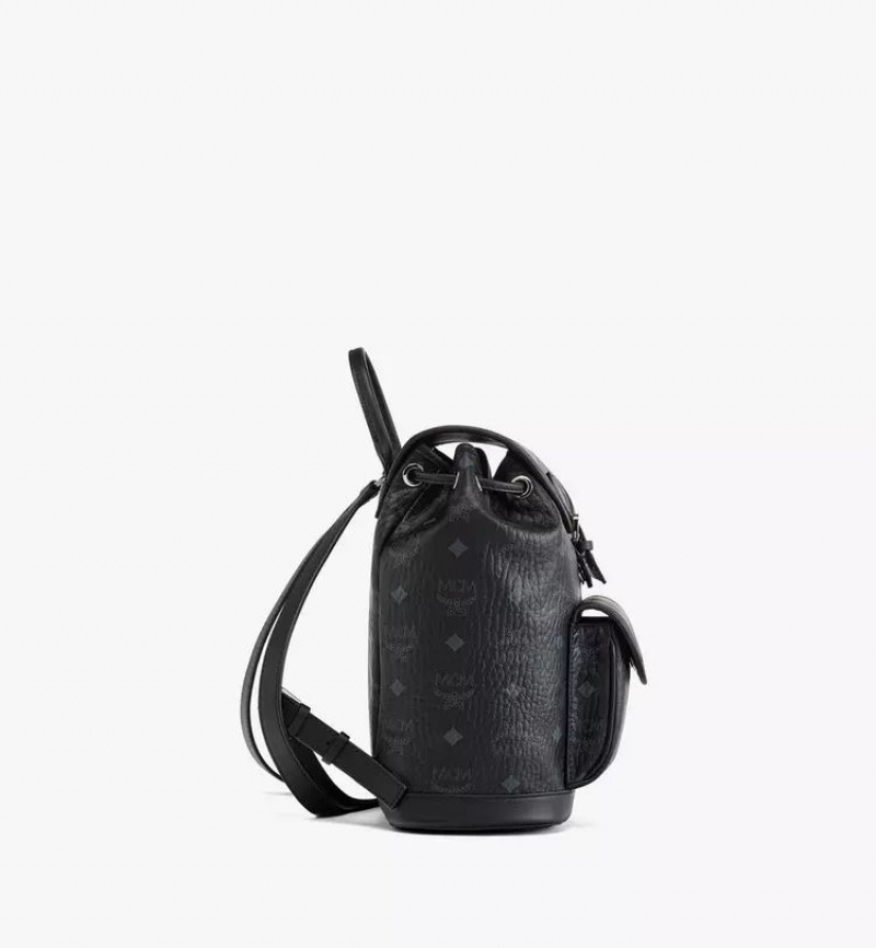 Batohy MCM Worldwide Aren Drawstring in Visetos Čierne | 653401-EUJ
