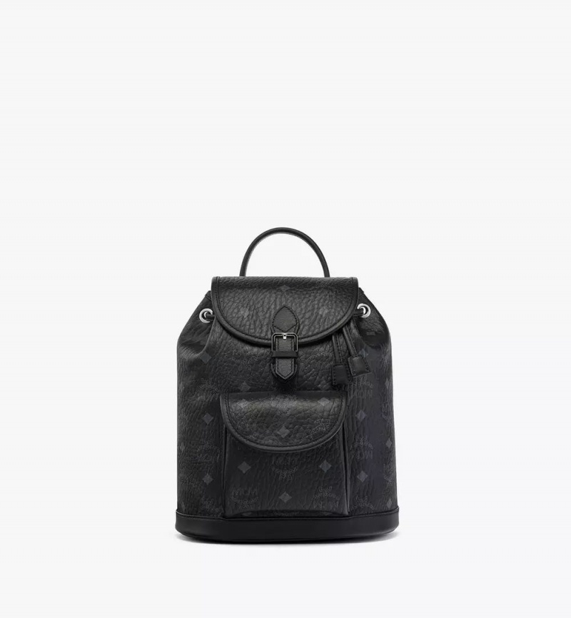 Batohy MCM Worldwide Aren Drawstring in Visetos Čierne | 653401-EUJ