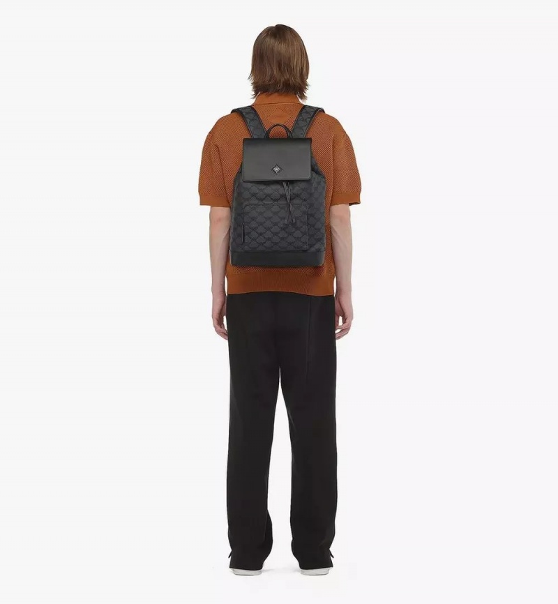 Batohy MCM Worldwide Himmel Drawstring in Lauretos Jacquard Siva | 245671-DJA