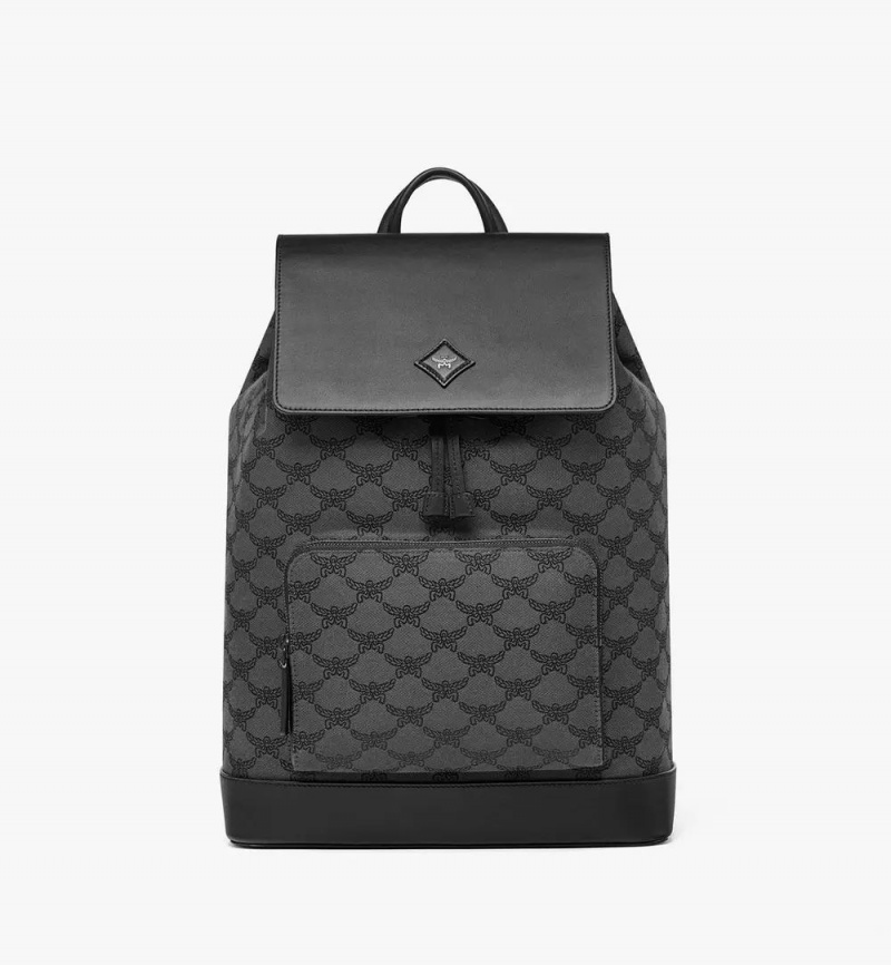 Batohy MCM Worldwide Himmel Drawstring in Lauretos Jacquard Siva | 245671-DJA
