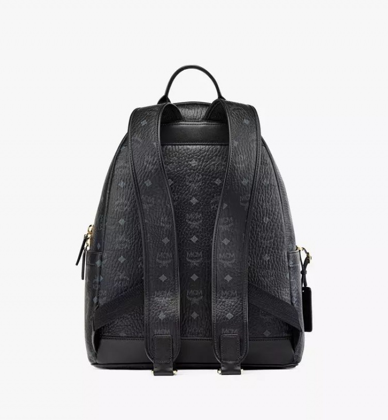 Batohy MCM Worldwide Retro Dual Stark in Visetos Čierne | 436259-OYC