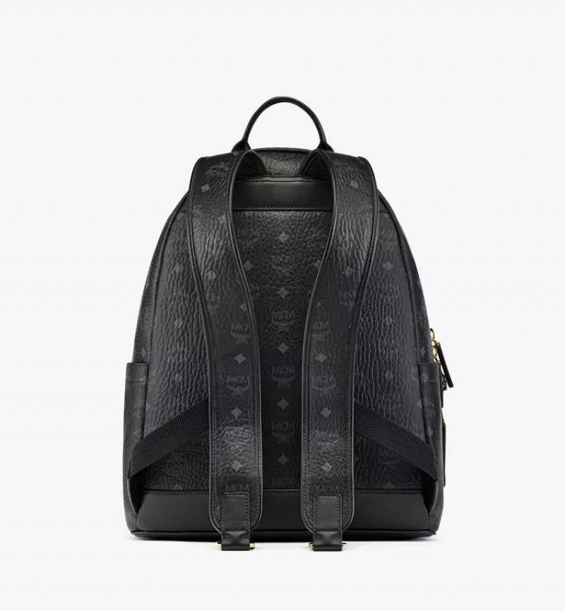 Batohy MCM Worldwide Retro M Studs Stark in Visetos Čierne | 258160-TJK